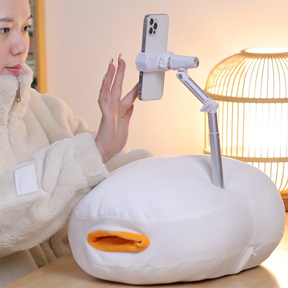 Cell Phone Holder, 360° Adjustable Cell Phone Stand, Height-Adjustable Smartphone Holder, Foldable Phone Holder Pillow, Hand Warmer Pillow Cell Phone Holder, For Tatami, Sofa, Bed, Desk
