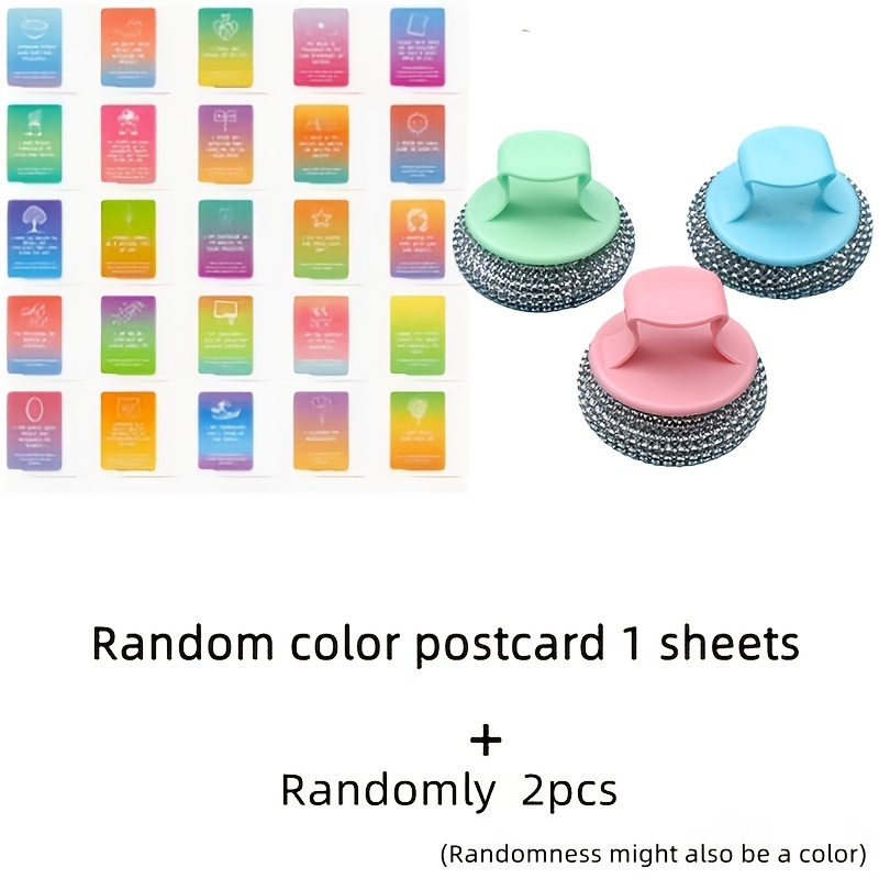 TEMU 2 Set di Spazzole per la Pulizia a Colori Casuali, Dotate di Spazzole a Nanofili Staccabili e Manici Ergonomici, Adatte per la Pulizia della