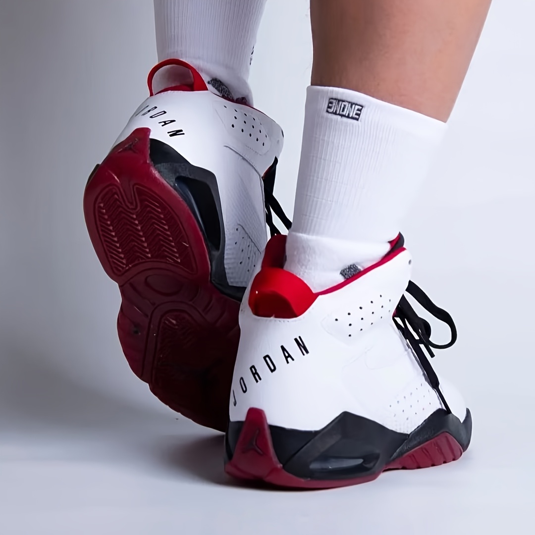 Jordan Lift Off Mid Men'S Basketball Shoes - Retro Aj6-Inspired Design with Synthetic Upper, Zoom Air Cushioning And Durable Traction Outsole in White/Black/Red