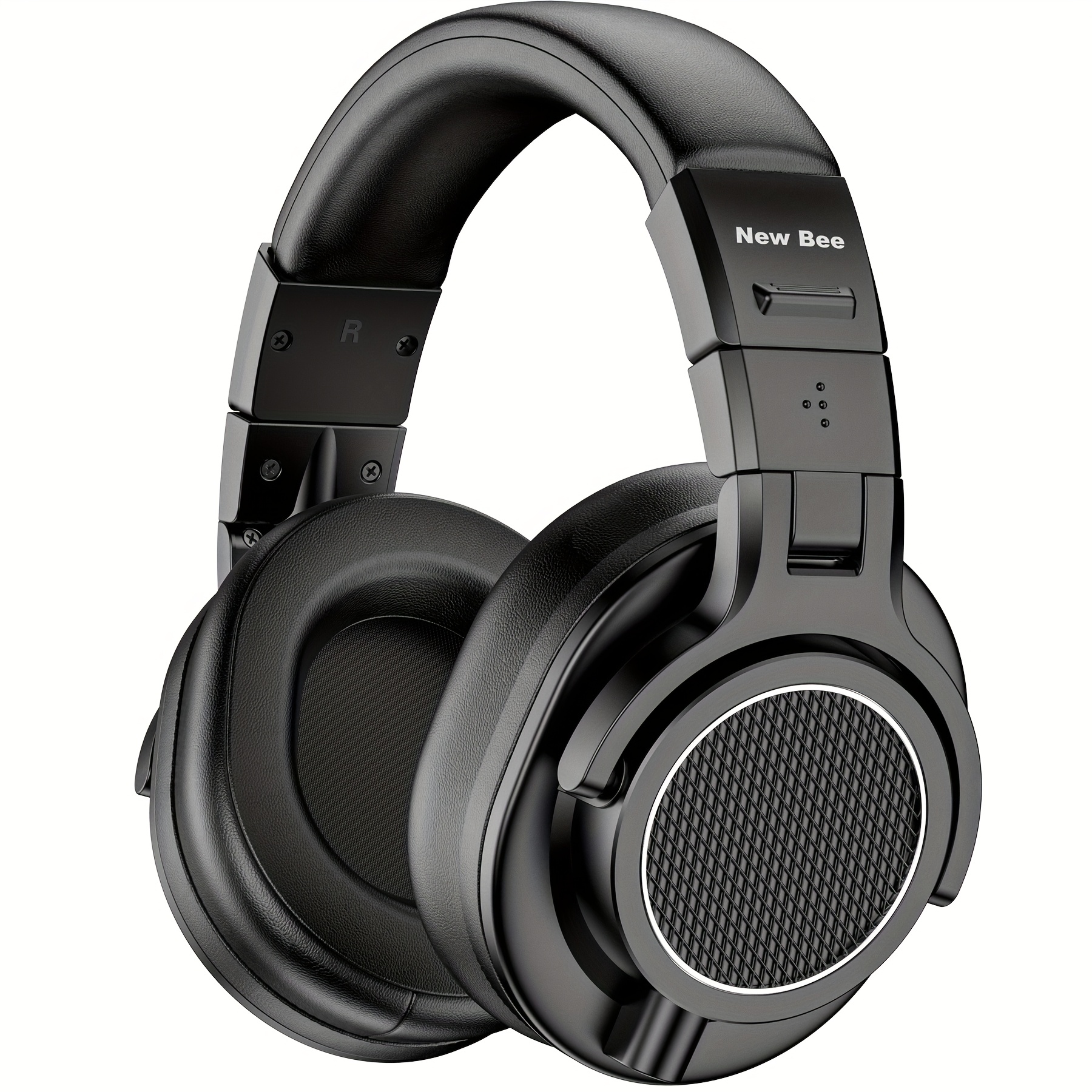 E-shop Professionelle Studio-Kopfhörer mit Kabel, Hochauflösende Audioqualität, Weiche Bequeme Ohrpolster, 6. Adapter für Aufnahme, Mixing, DJ &