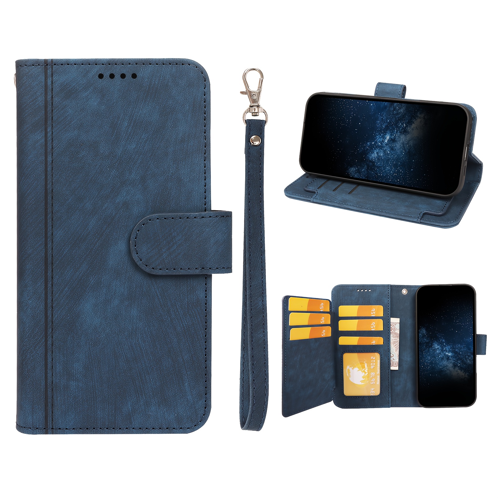 TEMU Phone Case: [for ] For Motorola G84 5g/g85/g86/g86 Power Flip Phone Protective Case Business And Fashionable Phone Case Containing 9 Card Slots