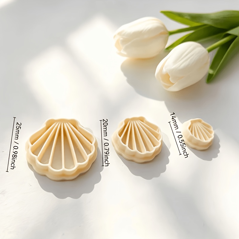 TEMU 3pcs 3pcs Bowl-shaped Polymer Clay Mold Set Suitable For Jewelry Making, High-precision Plastic Molds With Bowl-shaped Cavities For Earring
