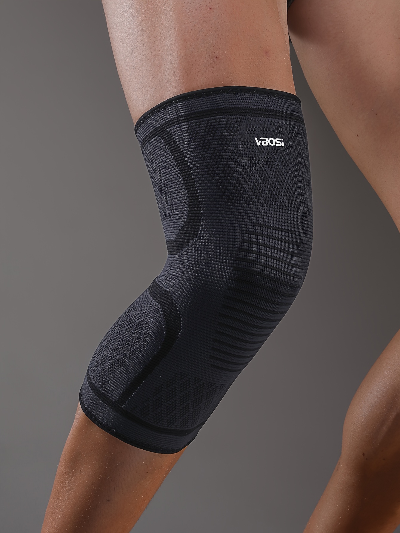 Breathable Compression Knee Support Sleeve with Elastic Compression Fit, Multi-Color (Orange/Green/Black) for Sports