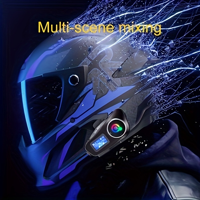 Dispositivo de comunicación para casco de motocicleta Q58-MAX, intercomunicador inalámbrico 5.3, 500M, con intercomunicador Moto, función de compartir música y pantalla LCD - Imagen 4