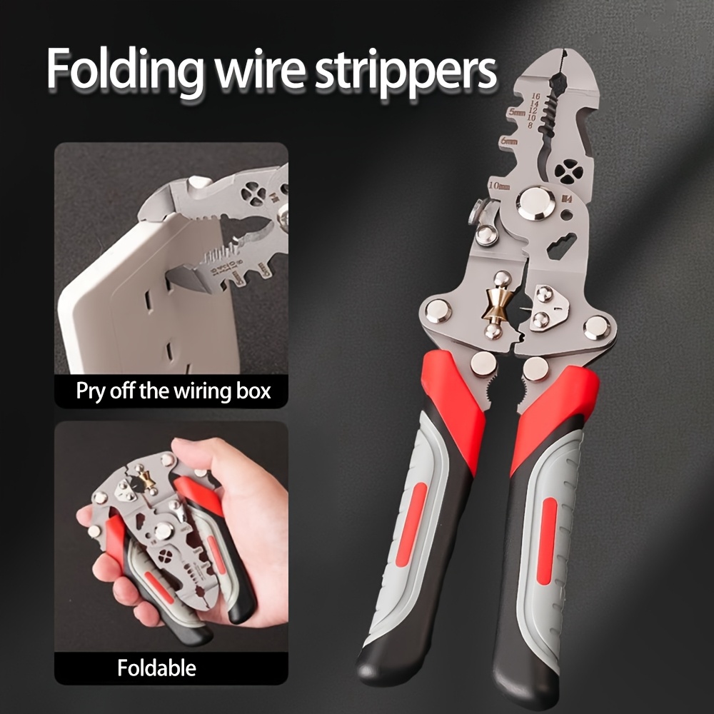 

Industrial-grade Multi-tool Pliers - Wire Stripping, Winding, Crimping & Wrench - Quick With Design For Home Improvement, Electrician Maintenance & Repairs