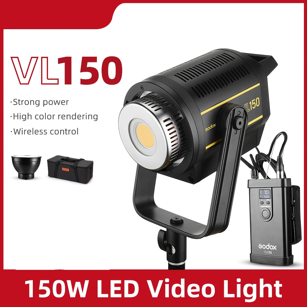   vl150 vl-150 150w 5600  version led video light continuous output   mount studio light app support (the remote control is not included), studio lighting, professional lighting, compact light, modern lighting, reliable performance, energyefficient light, adjustable brightness, videographers, film production 0