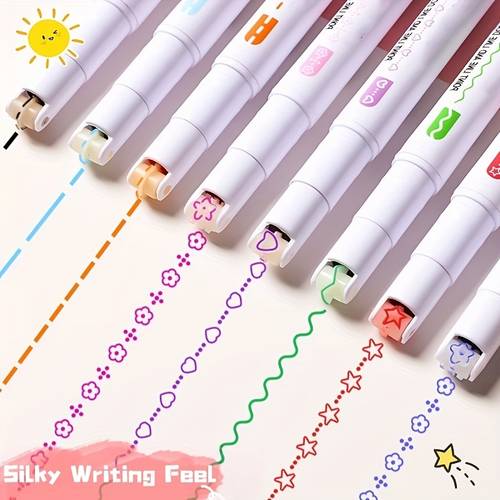 flower shaped outline pen curved pen curved floral pen roller lace pen special pen for hand copied newspaper
