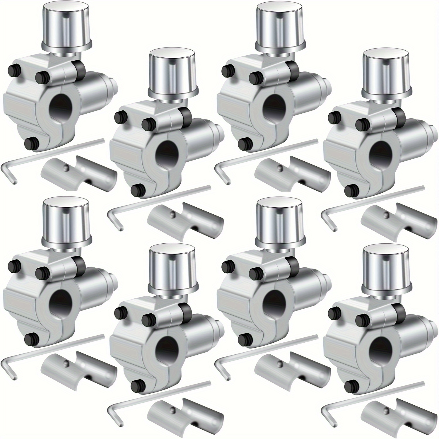 8-Piece Refrigerator Bullet Piercing Valve Kit – Fits 1/4", 5/16", 3/8" Pipes – BPV-31 Style For AC & Cooling Systems