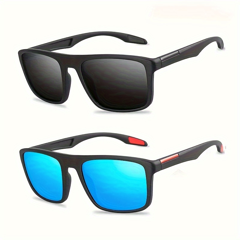 

2pairs, Retro Lowkey Versatile Square Flat Top Fashion Glasses, For Men Women Outdoor Sports Party Vacation Travel Driving Fishing Supplies Photo Props