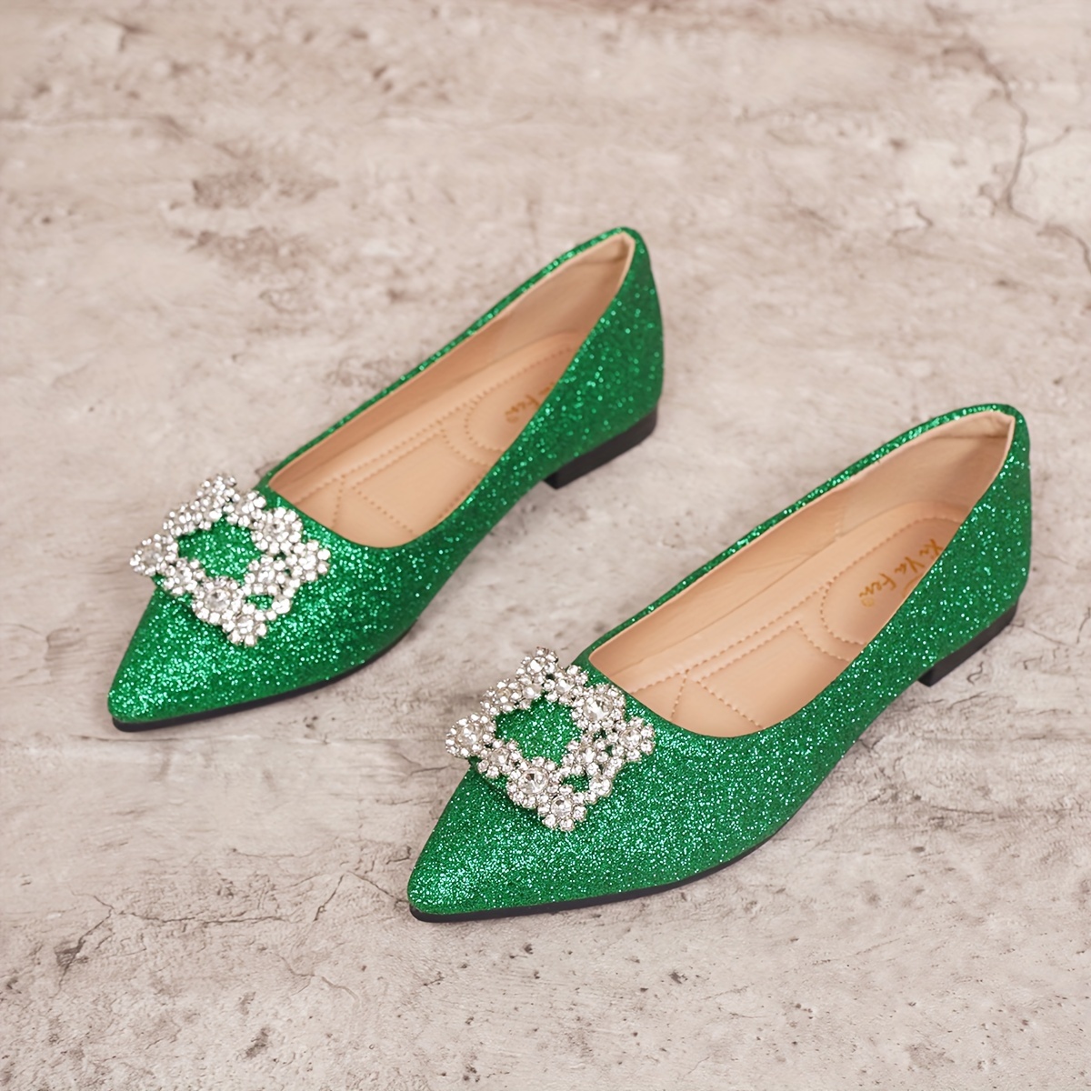 flats sparkling sequin wedding shoes - Temu United Arab Emirates