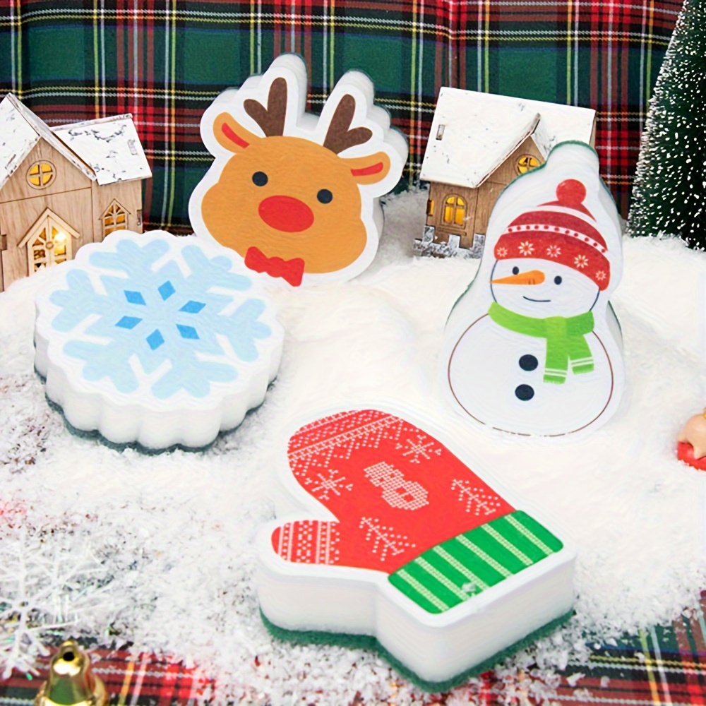 

Christmas Sponges: Snowman, , , And - For Cleaning