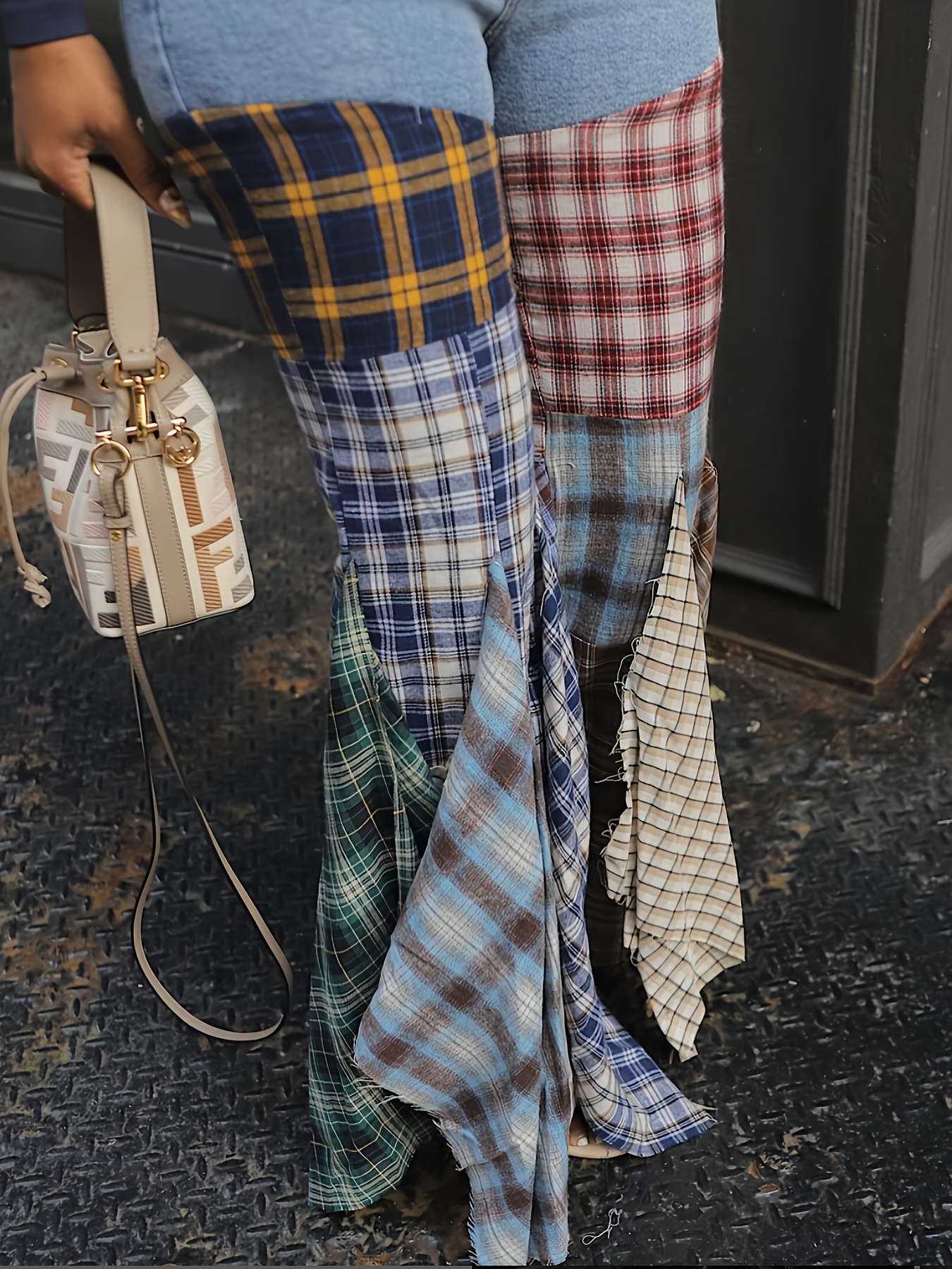 irregular high waist fashionable casual denim Temu