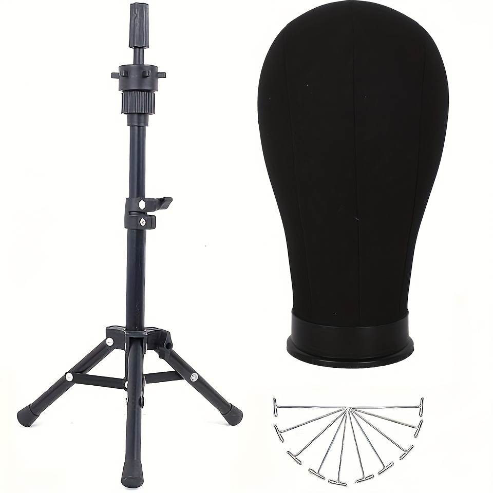 TEMU Cabeza de maniquí de 22 pulgadas para pelucas, completa con soporte, ideal para exhibir y crear pelucas