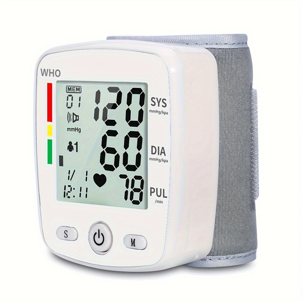 chang kun rechargeable digital wrist blood pressure monitor with large lcd voice broadcast portable design 2x99 readings memory Product details 1