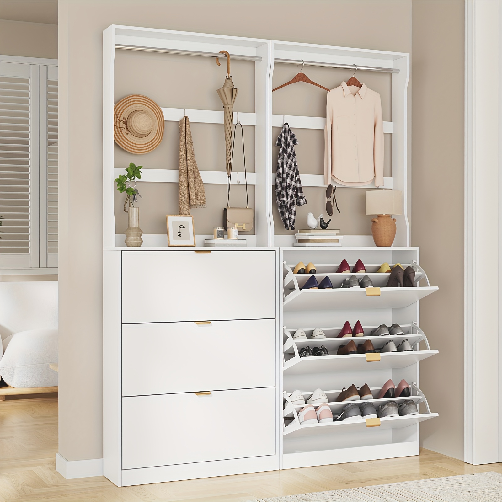 new minimalist entryway cabinet, multifunctional large capacity