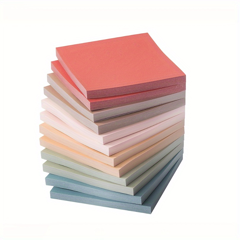 

6 Pads Of 50 Vintage-colored 3x3in Self-stick Notes: Perfect For Home, Office, And Journals