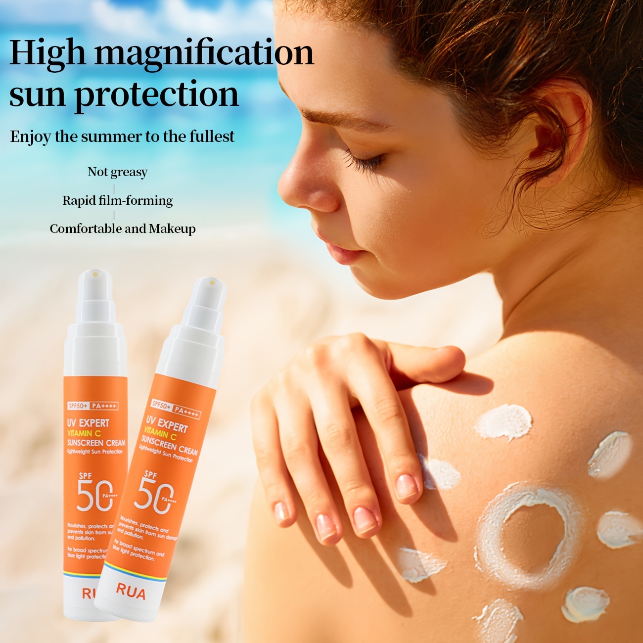 vitamin c sunscreen for face and body non greasy sweat water resistant ideal for outdoor activities on  