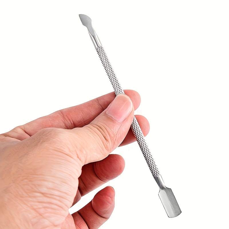 

Stainless Steel Dual-ended Nail Pusher And Cuticle Remover, Manicure Tool For Polish Removal