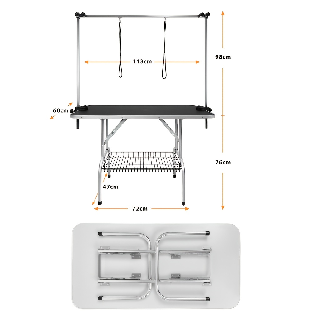 TEMU Mesa de Trenzado XXL para Perros - Mesa de Trenzado Extra Grande para Perros con Colgador de Trenzado, 2 Correas y Superficie Resistente a