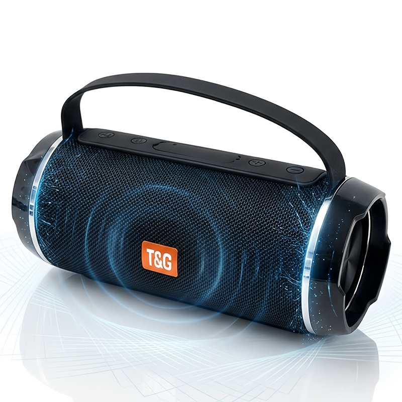 TEMU Altavoz Bluetooth TG116C, de portátil para exteriores, Bluetooth 5.3, Sonido envolvente, Compatible con reproducción USB/TF/FM, Alcance de
