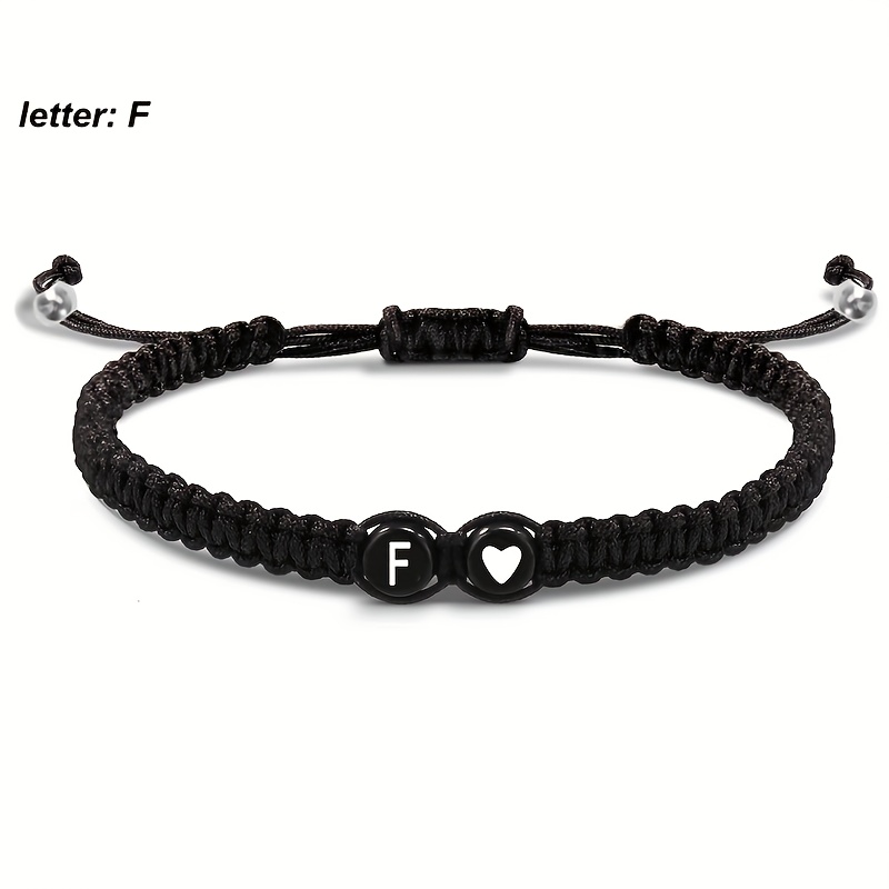 Heart Bracelet with 26 Letters, Perfect for Couples