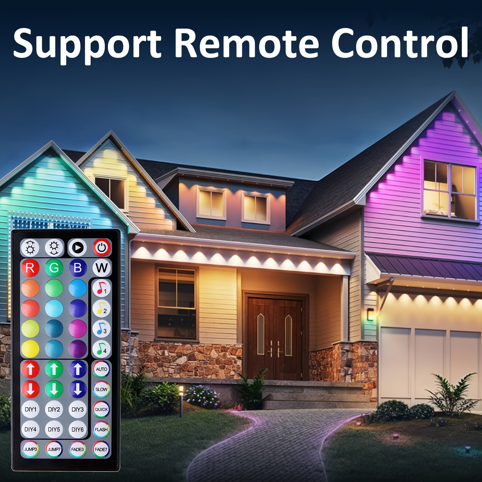 TEMU Smart Rgb Lights, 30led Lights With App/remote Control, Outdoor Lighting For Holiday, Christmas, Daily