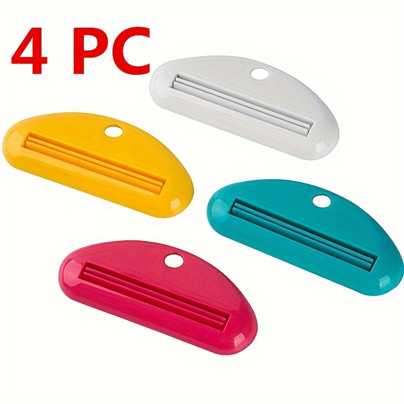 4pcs Easy-squeeze Manual Toothpaste Dispenser - Lightweight, No Power Needed, Ideal For Bathroom Organization