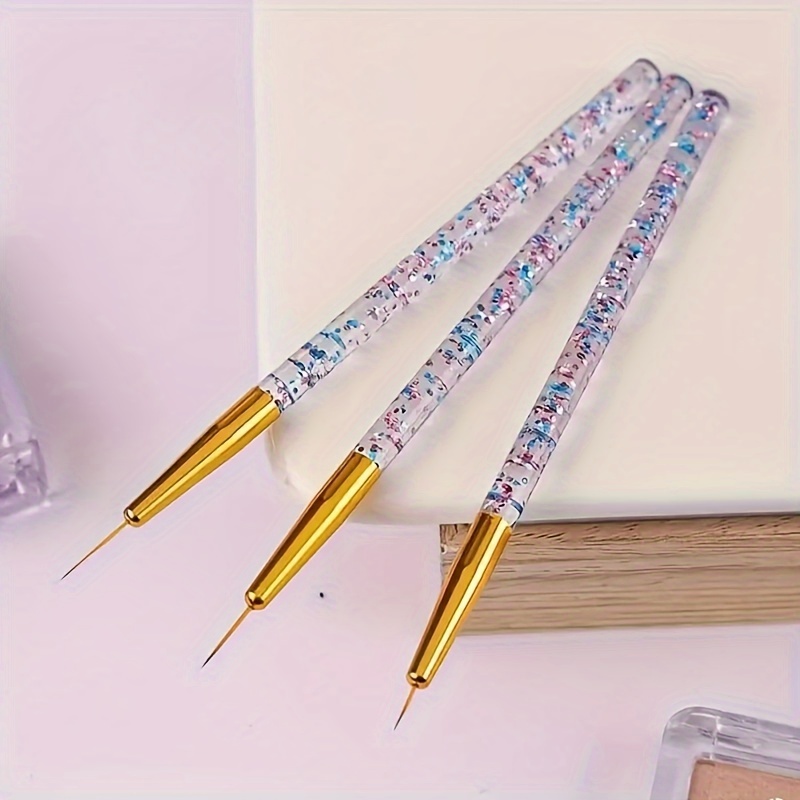 

1/3pcs Nail Art Acrylic French Painting Brush, Stripes Lines Liner Diy Drawing Pen, Manicure Tool