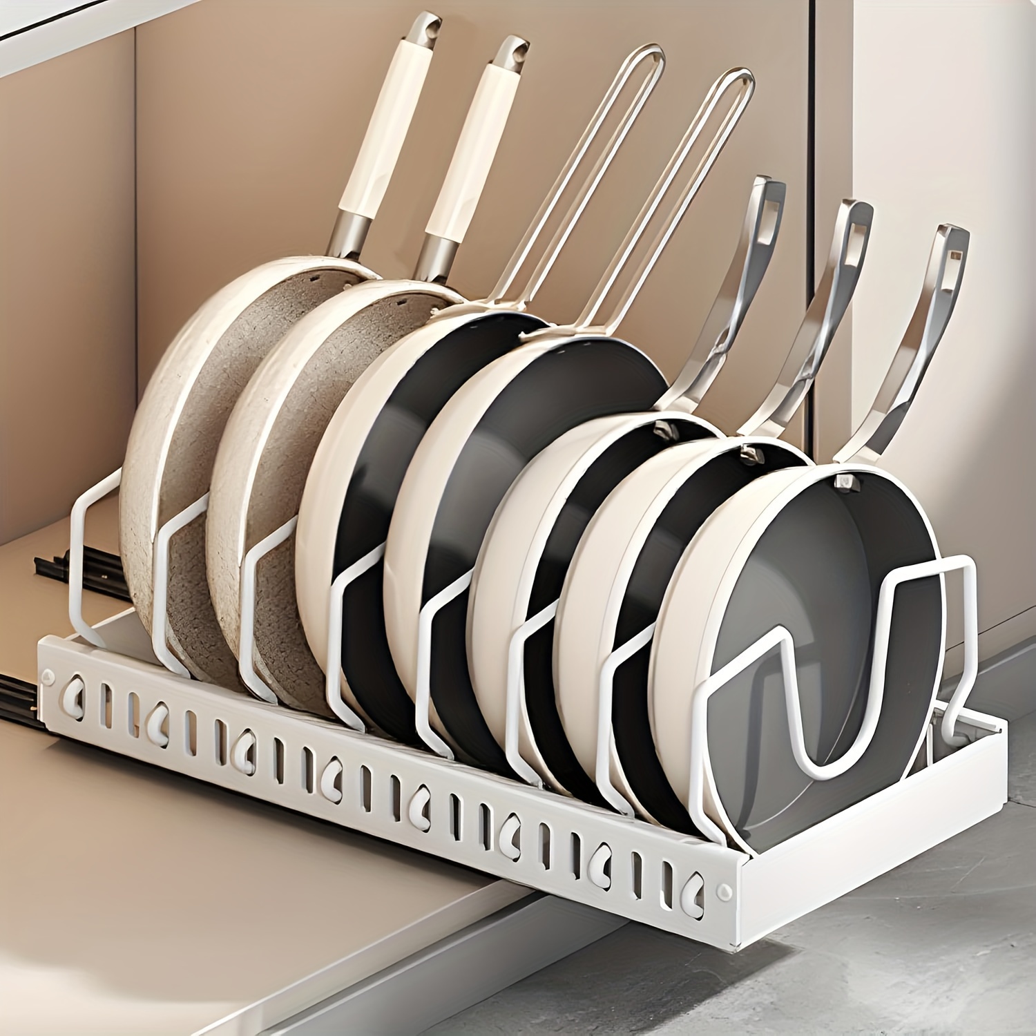 

-out Kitchen Organizer For And Pans, Metal Pot Lid 8 Dividers, Out For , -free Installation,