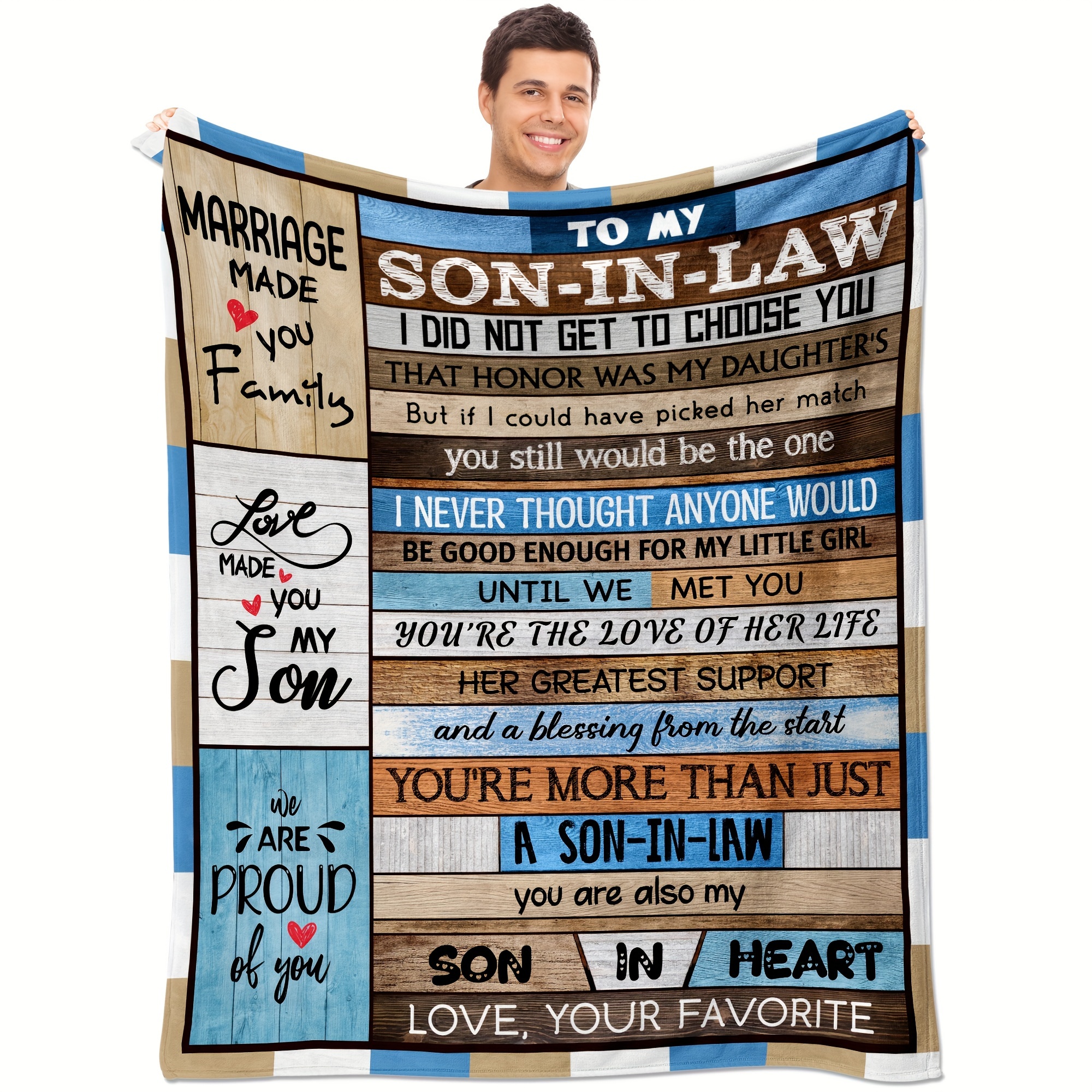 

Gifts For Son-in-law, Best Gifts For Son In Law, Cool Son In Law Birthday Gifts, Future Son In Law Gifts From , Son In Law Wedding Father's Day Blanket 50"x60