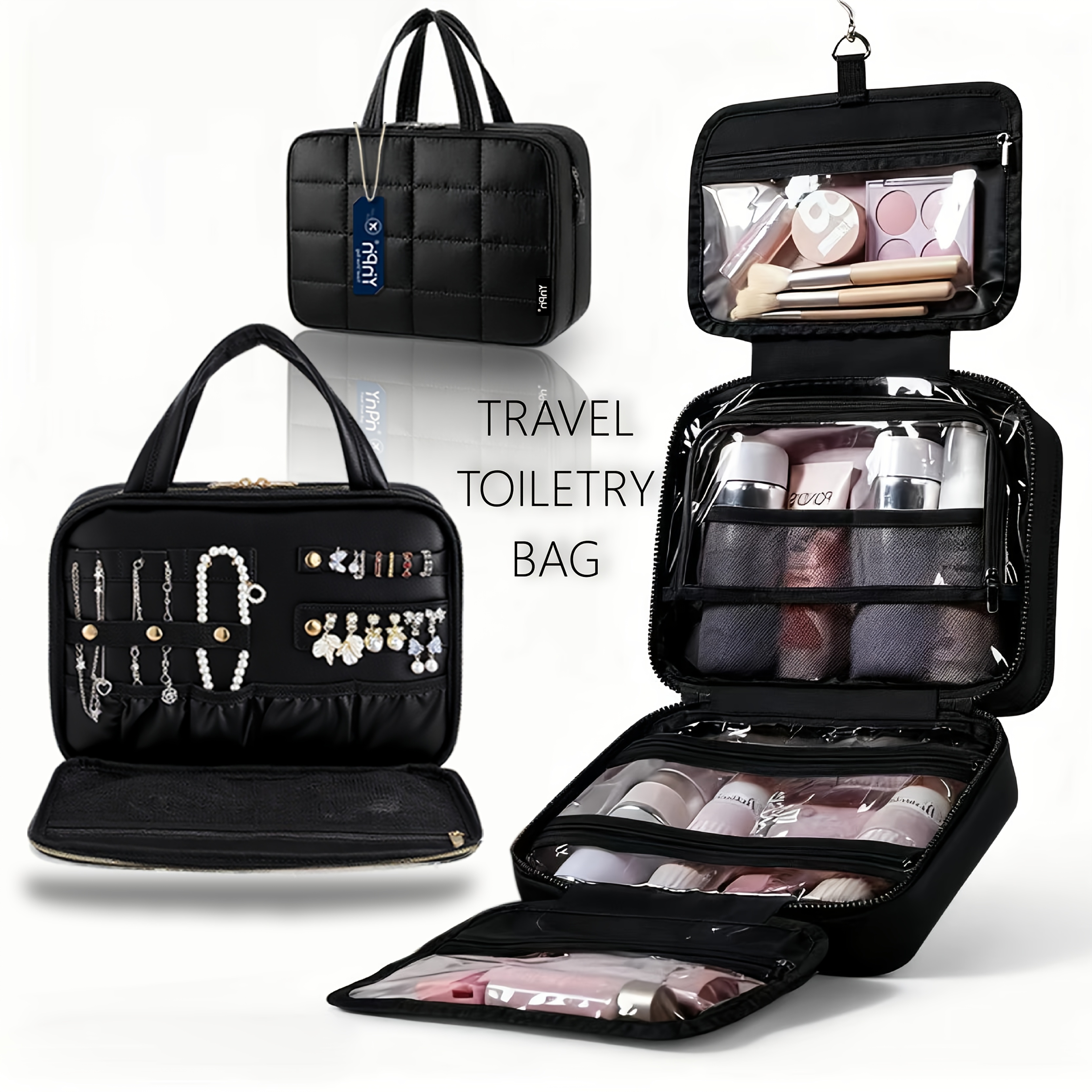 TEMU Hanging Travel Organizer For Cosmetics, Toiletry Bag For Full-size Products, In