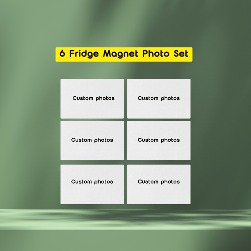 TEMU 6pcs Set Of Fridge Magnets, Personalized Photo Fridge Magnet Set Size: 3.54in X 2.76in Valentine's Day Mother's Day Creative Gift | Gift For