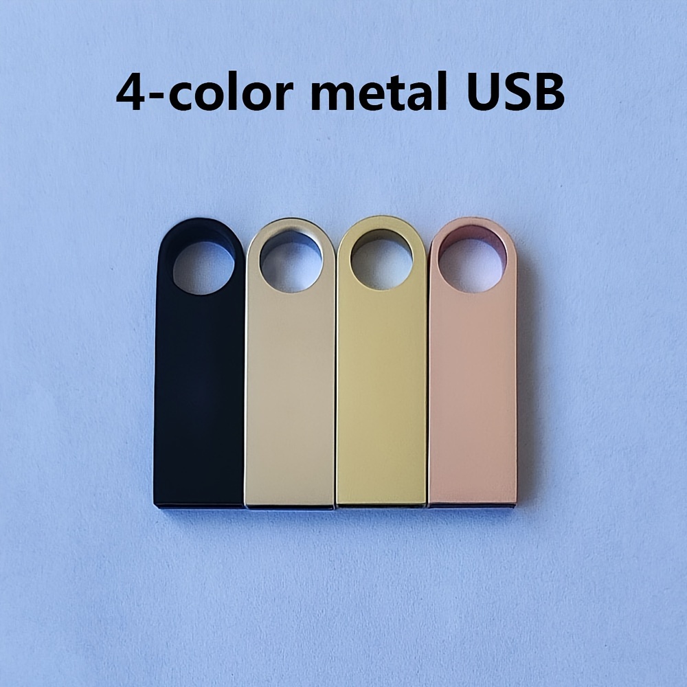 

4pcs Mini Metal Usb 2.0 Flash Drives - , Data Transfer For Laptops & Cars - In 128mb