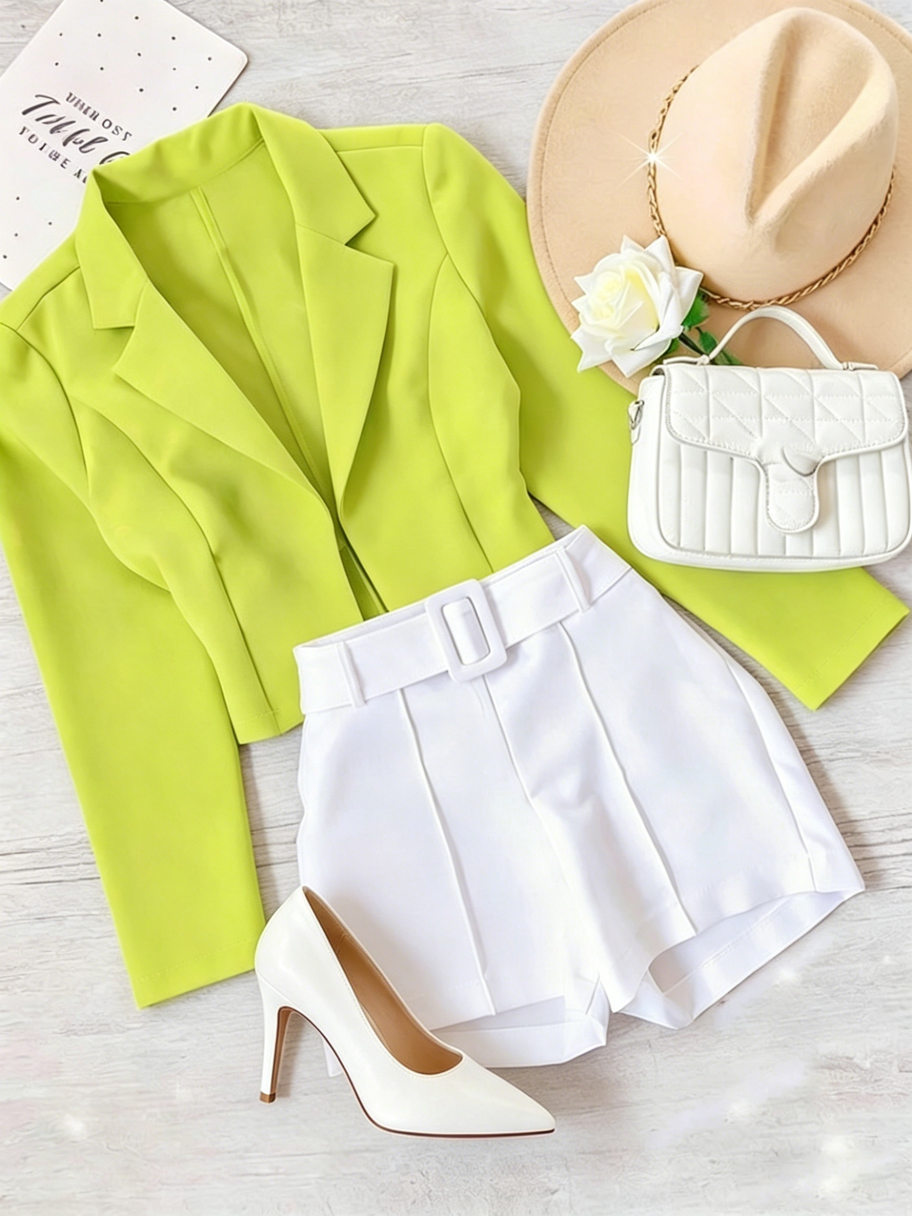 short sleeve   and shorts set fashionable elegant outfit