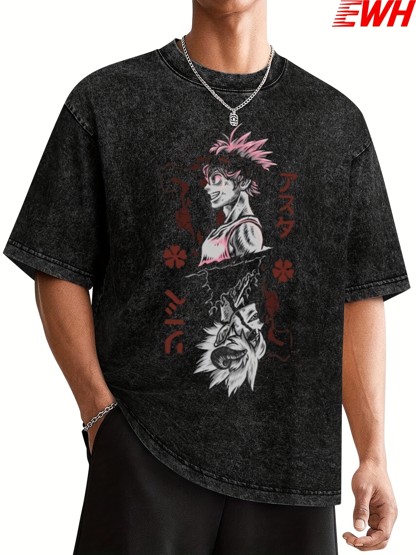【SATIIIZ】Vaelin Pigment Printing T-shirt ewhcustom graphic 250gsm 100%cotton streetwear vintage t - Temu