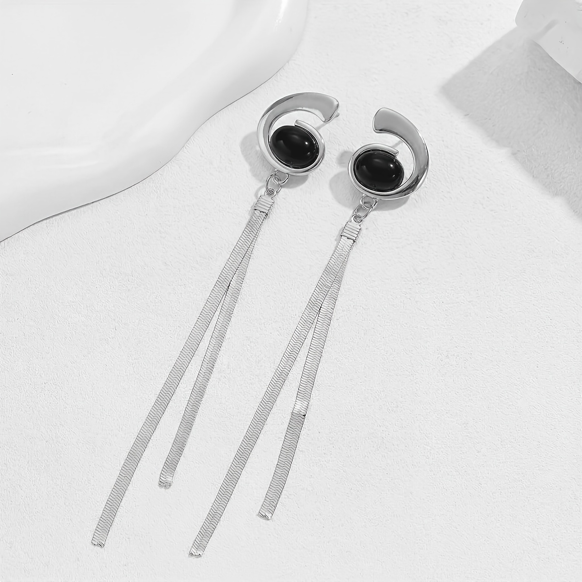 TEMU 1 Paire de Boucles d'Oreilles et Élégantes pour Femmes, Style Vacances Printemps Été, Bohème Géométrique, Escargot Ovale, Pendentif en Résine