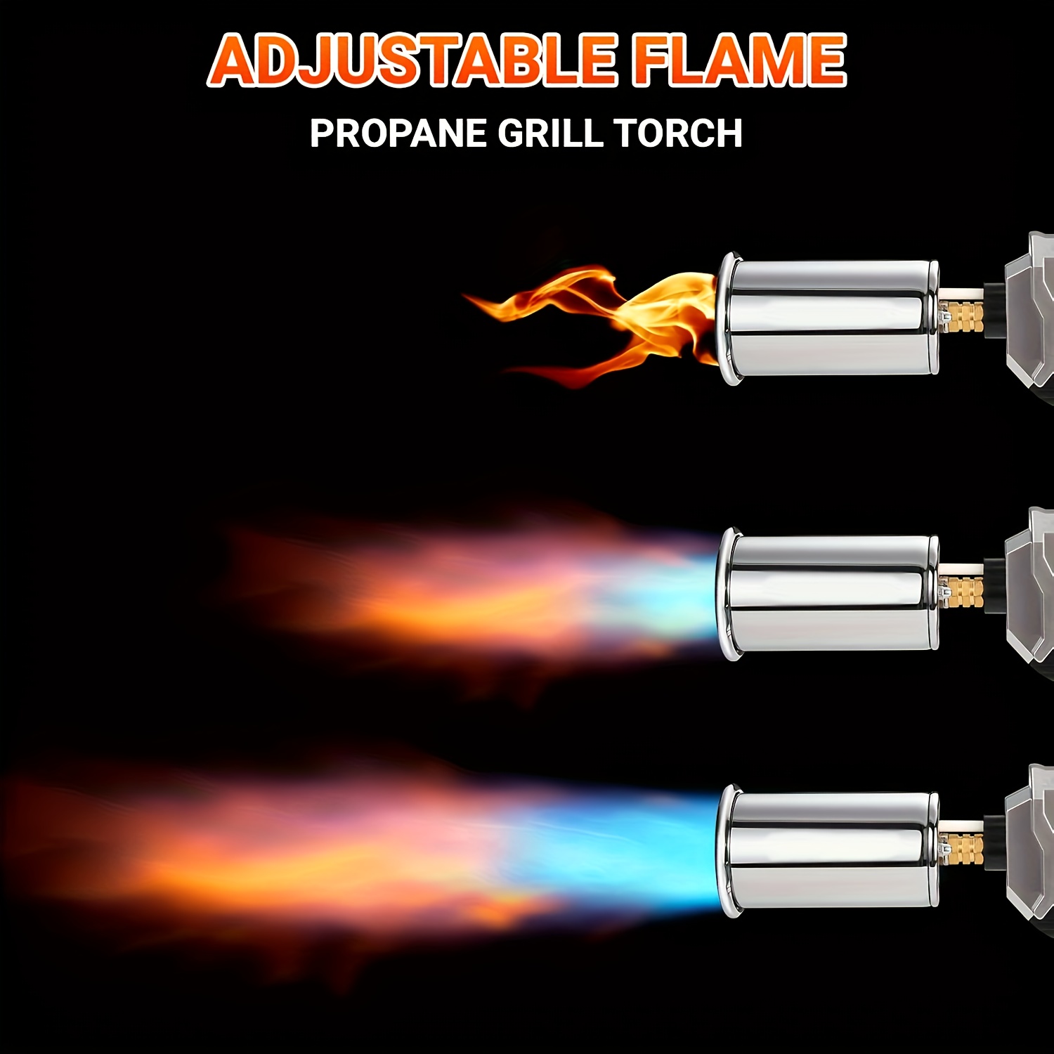 High-Performance Propane Grill Torch, Sous Vide Flame with Adjustable Intensity, Charcoal Igniter for Barbecues, Campfires, Steak Searing, And Cooking (Tank Not Included) 6 High-Performance Propane Grill Torch, Sous Vide Flame with Adjustable Intensity, Charcoal Igniter for Barbecues, Campfires, Steak Searing, And Cooking (Tank Not Included) - Image 6