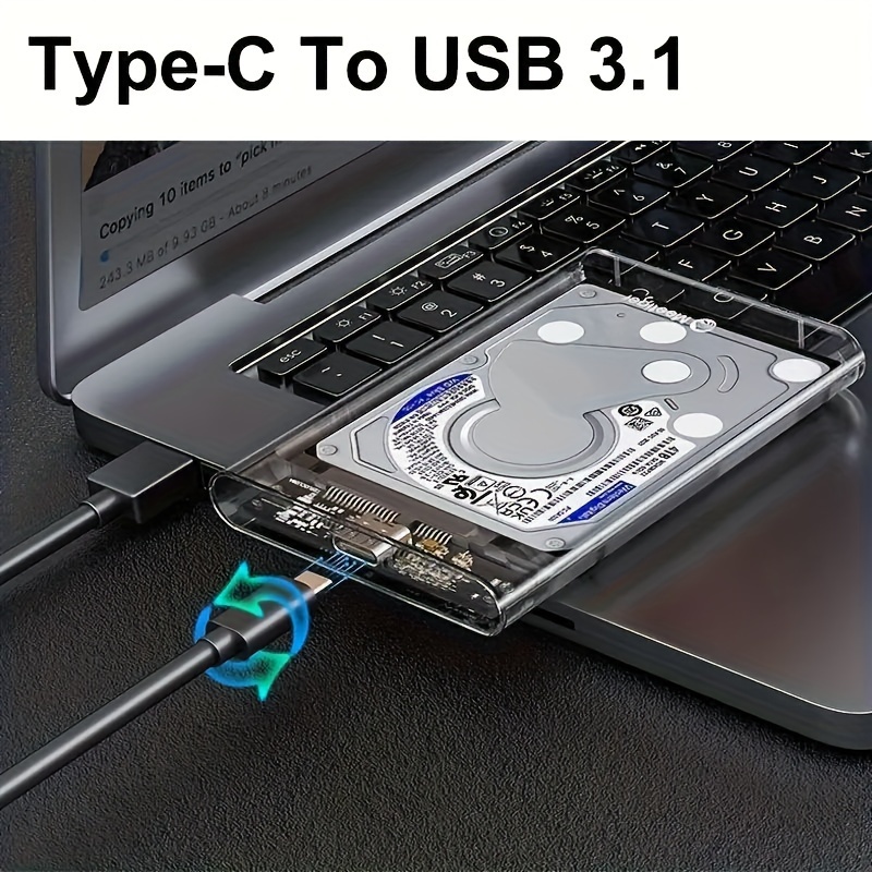 

Maxbase High-speed Type-c 3.1 Gen2 Sata Enclosure For 2.5" Ssds & Hdds (9.5mm/7mm) - Supports Uasp Up To 6gbps, Easy Tool-free Installation