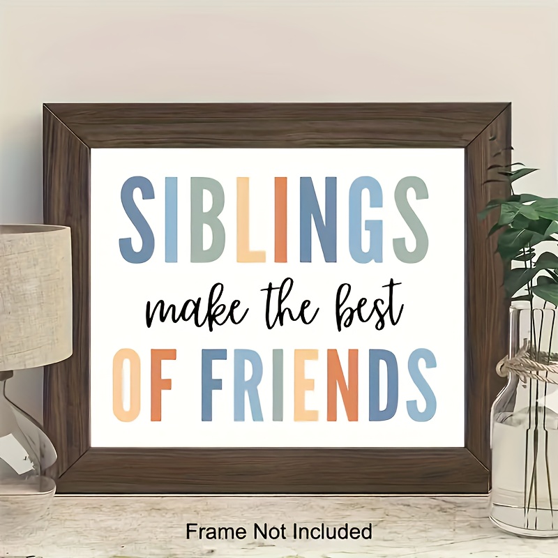Playroom Wall Decor Siblings Make Best Friends Kindergarten Temu