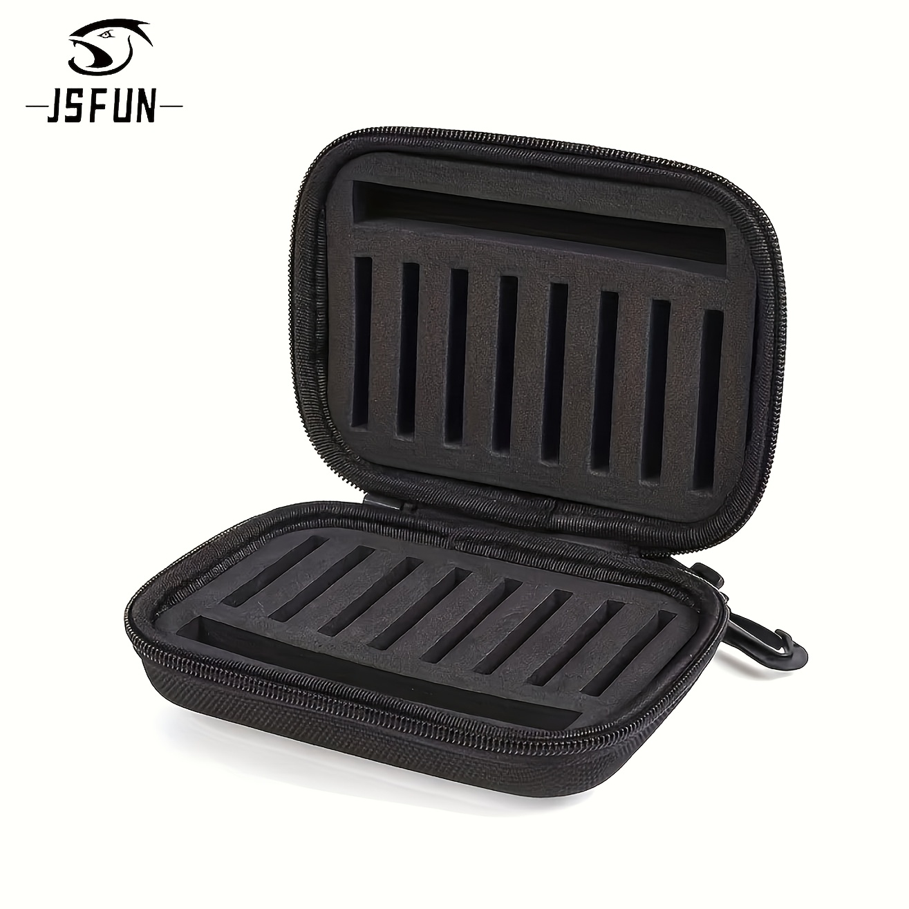 

Fishing Lure Storage Box - Portable, Hard Shell For Hooks & Spinners, Black