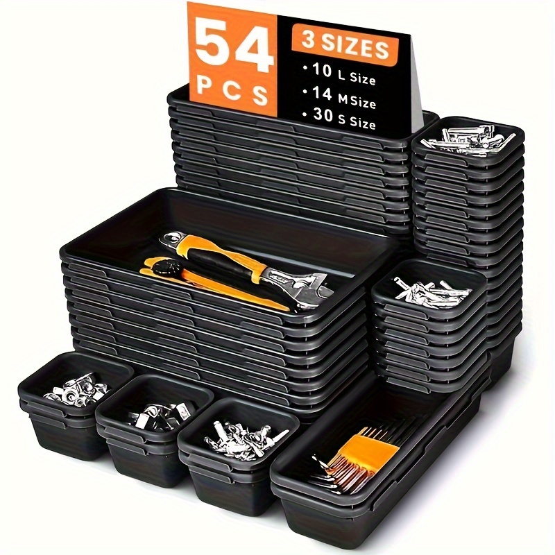 32 52pcs Toolbox Organizer Tray Divider Set Desk Drawer Organizer