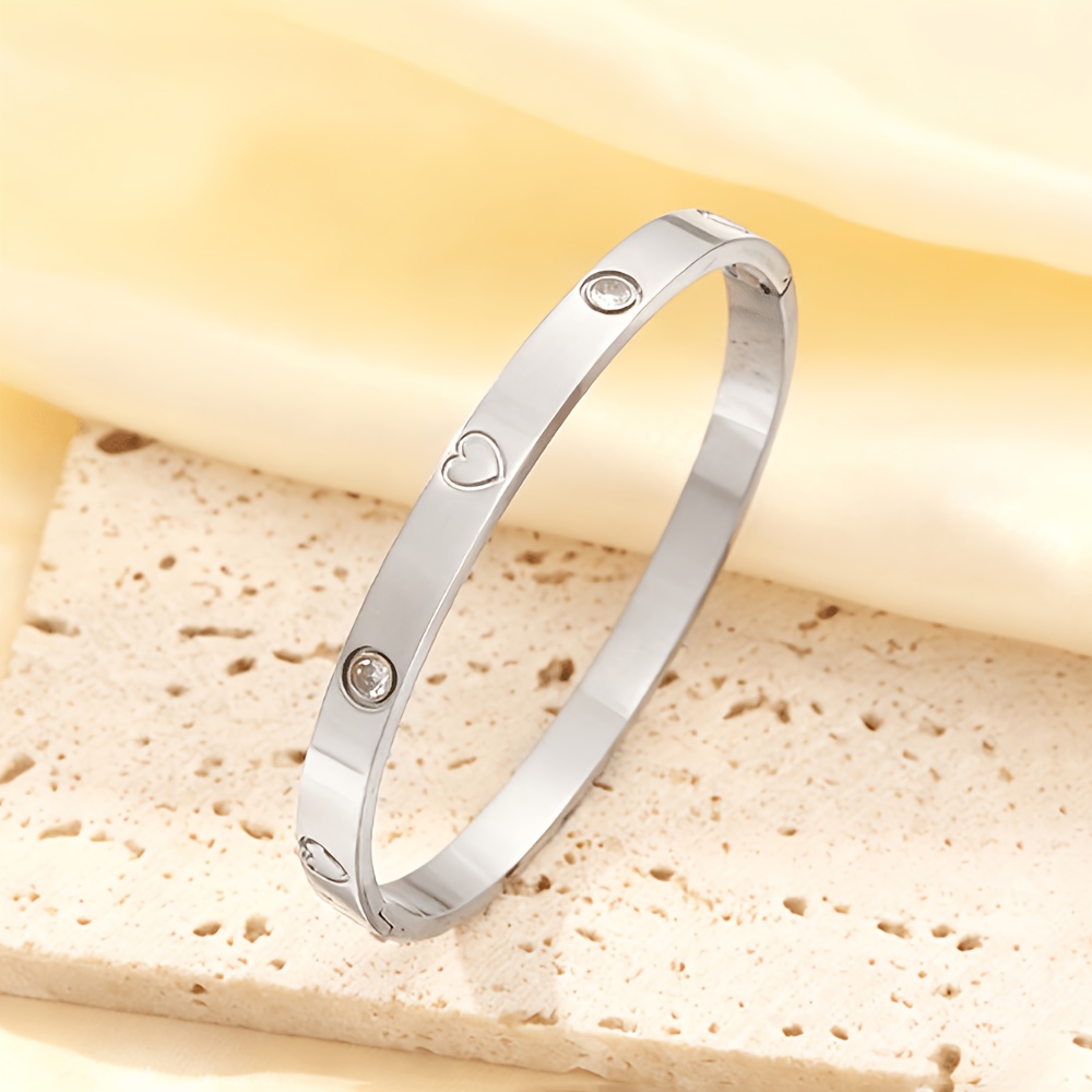 3pcs Fashionable Stainless Steel Bracelet Set, Waterproof