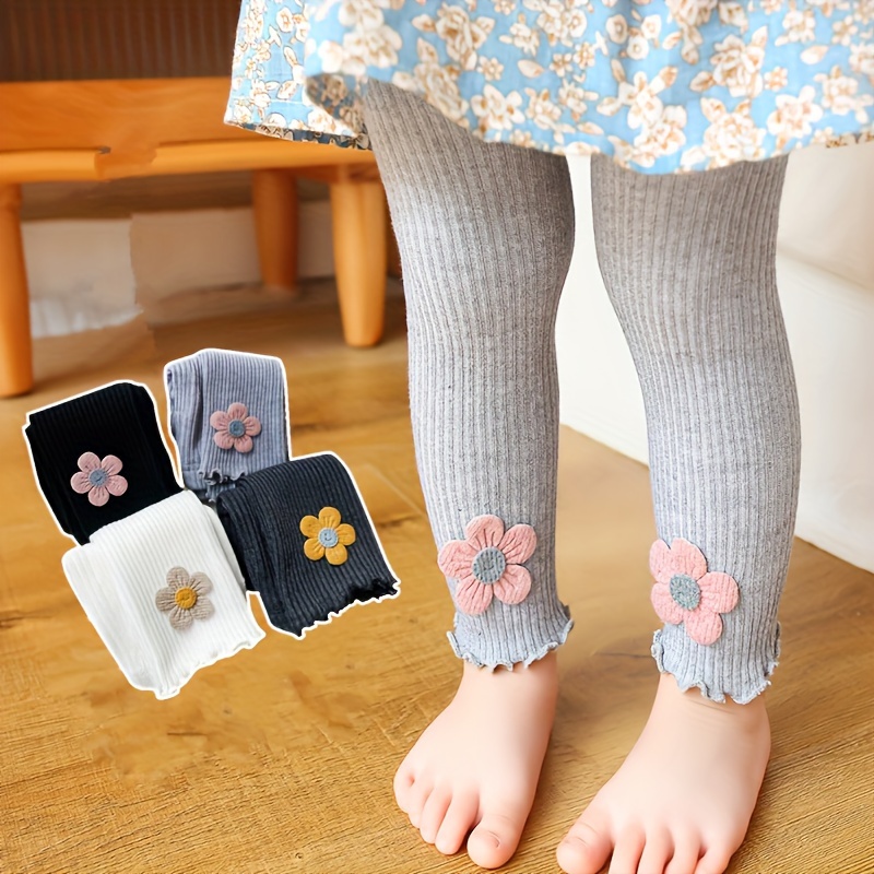 

1 Pair Of Baby Girl's Cute Pantyhose, Cotton Casual Pantyhose For All Outdoor Wearing