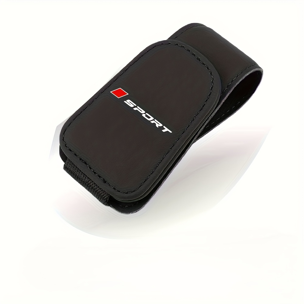 TEMU 1pz Portaocchiali e Portacarte in Pelle PU Magnetico per Auto - Operazione a , Attacco Magnetico, per Parasole/, Accessorio per Conducente,