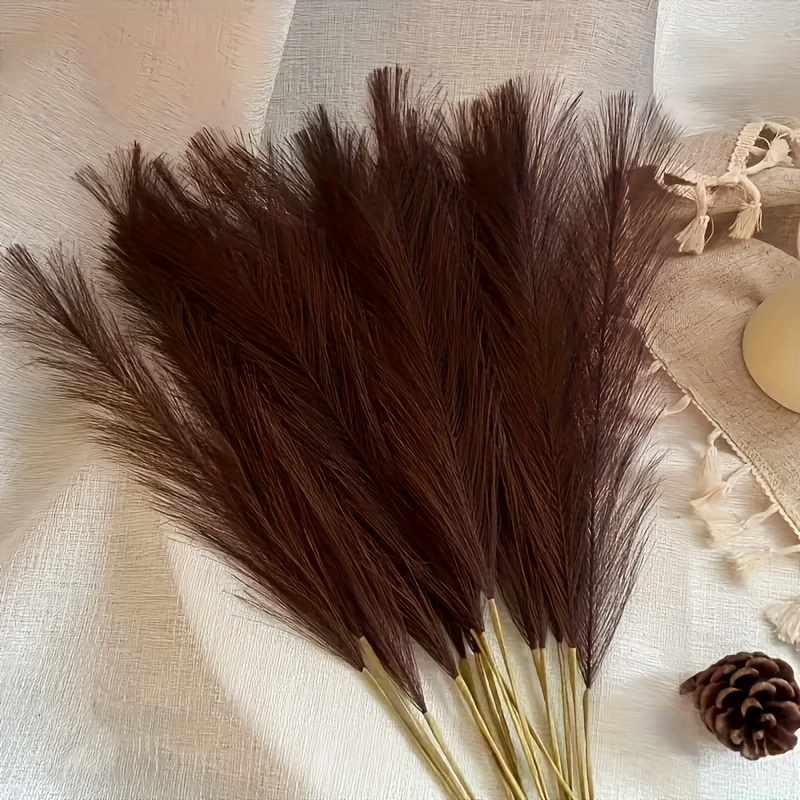 3pcs/29pcs Realistic Pampas Grass - Artificial Feather Plume Stems, Dense Plastic Grass Suitable For Home Decor, Weddings, Christmas, Valentine's, Table Centerpieces, Spring Decorations (no Vase)