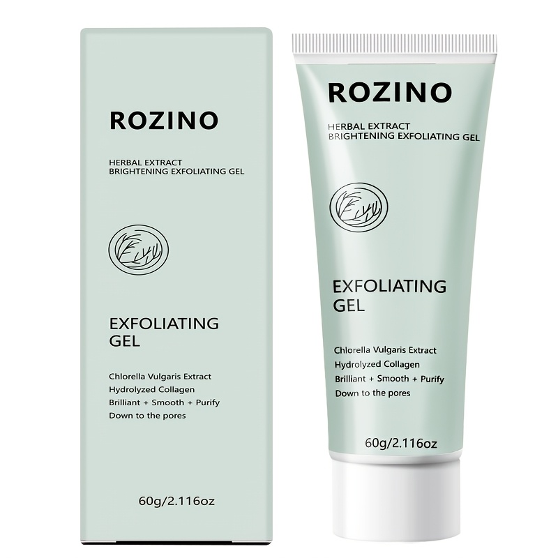 Image of 60g Herbal Exfoliating Gel, Powerful/fast/gentle, Results In Just 1 Use - Moisturizing, Skin, Significantly Brightens And Evens Light Beige, Tightens Pores And Exfoliates, Leaves Skin And For A More