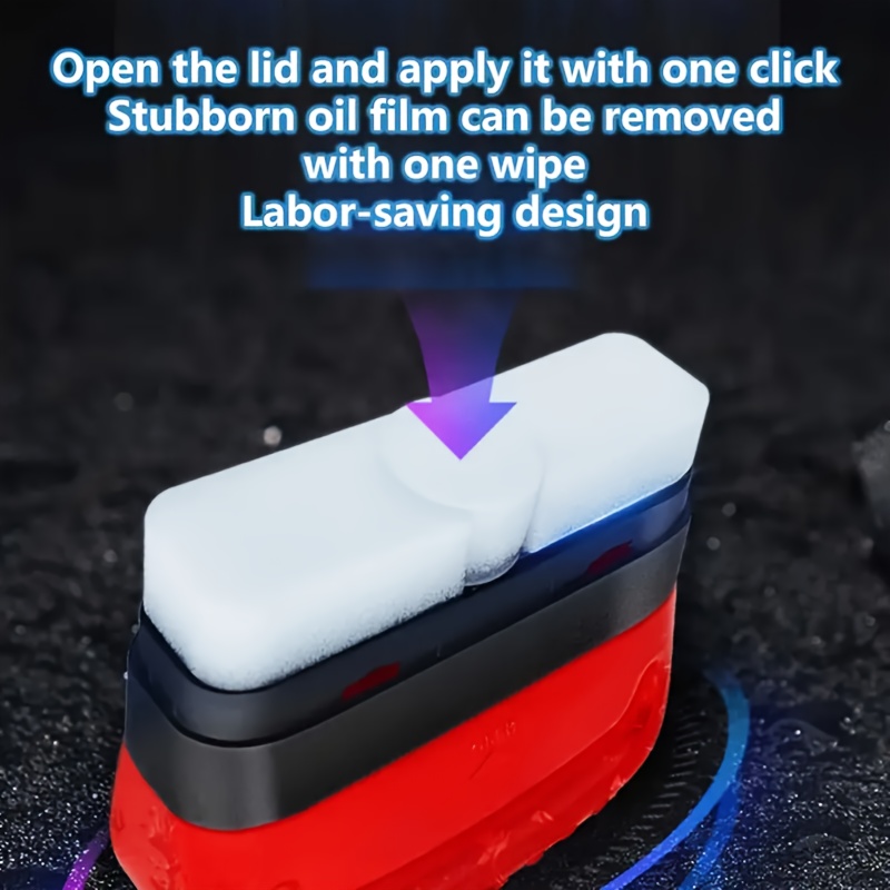 universal car glass oil film remover with foam applicator   cleaning solution 120ml reusable   type brush for   details 3