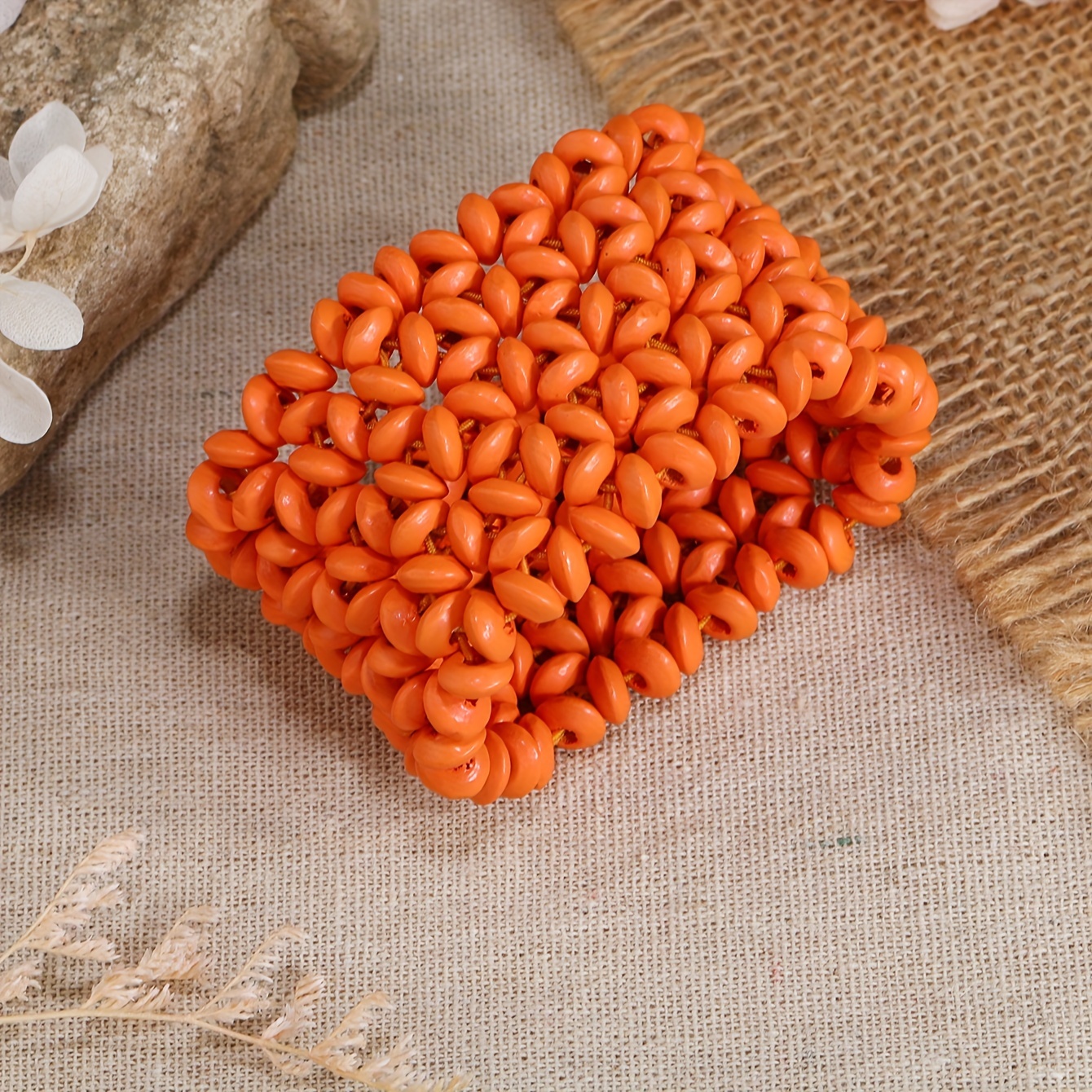 Handmade Wooden Bead Bracelet In Bohemian Style
