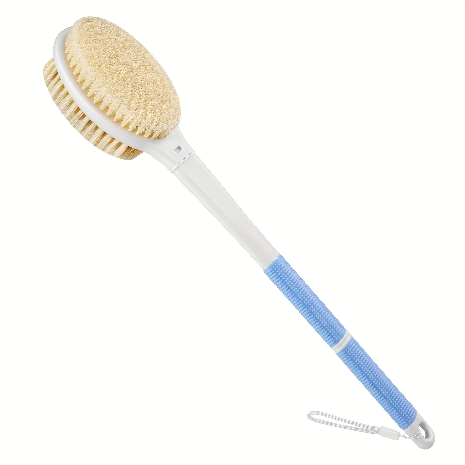 flexible bath brush with non slip handle and hanging rope durable bristles for gentle exfoliation   shower or spa use easy to clean and store shower brush for bod Product details 1
