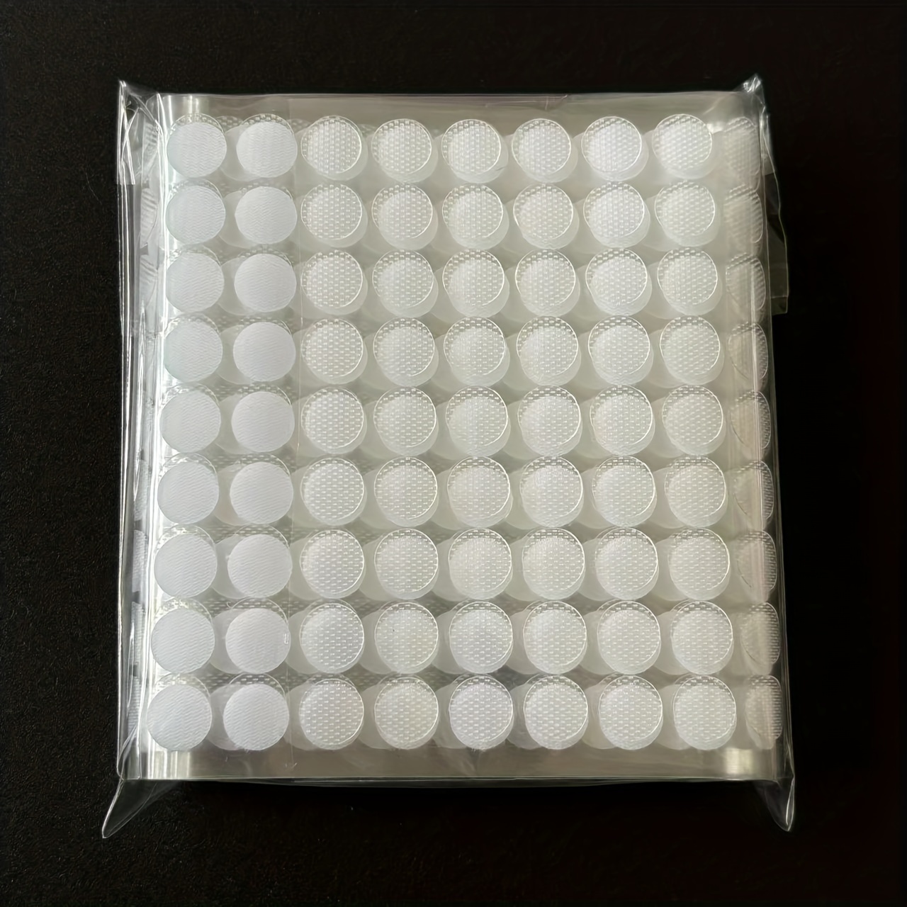 Image of 810pcs (405 Pairs) Transparent Dot Sticker Hook And Loop Fasteners - 10mm Strong Adhesive Nylon Dots For Organizing, White & Black Round Coin Tape For Office Supplies, Small Dot Stickers